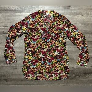 Women’s Dynamite Sheer Floral Blouse XS